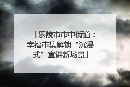 乐陵市市中街道：幸福市集解锁“沉浸式”宣讲新场景