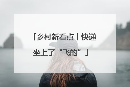乡村新看点丨快递坐上了“飞的”