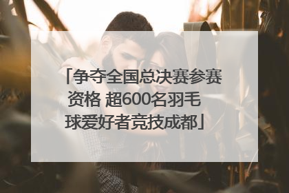 争夺全国总决赛参赛资格 超600名羽毛球爱好者竞技成都