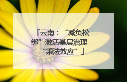 云南：“减负松绑”激活基层治理“乘法效应”