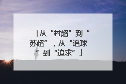 从“村超”到“苏超”，从“追球”到“追求”