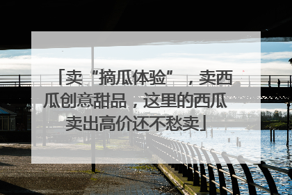 卖“摘瓜体验”，卖西瓜创意甜品，这里的西瓜卖出高价还不愁卖