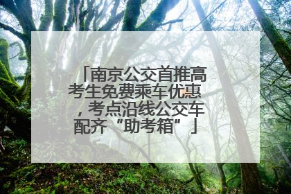 南京公交首推高考生免费乘车优惠，考点沿线公交车配齐“助考箱”