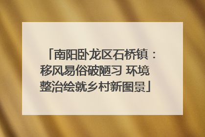 南阳卧龙区石桥镇：移风易俗破陋习 环境整治绘就乡村新图景