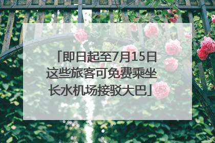 即日起至7月15日 这些旅客可免费乘坐长水机场接驳大巴