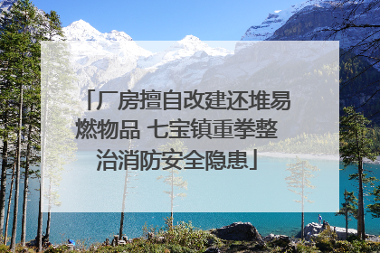 厂房擅自改建还堆易燃物品 七宝镇重拳整治消防安全隐患