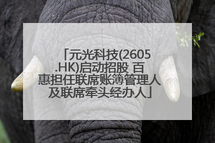 元光科技(2605.HK)启动招股 百惠担任联席账簿管理人及联席牵头经办人