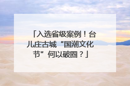 入选省级案例！台儿庄古城“国潮文化节”何以破圈？