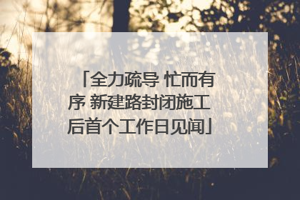 全力疏导 忙而有序 新建路封闭施工后首个工作日见闻