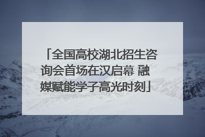 全国高校湖北招生咨询会首场在汉启幕 融媒赋能学子高光时刻