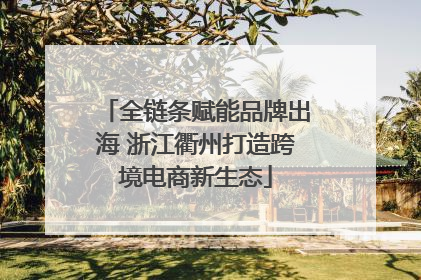 全链条赋能品牌出海 浙江衢州打造跨境电商新生态