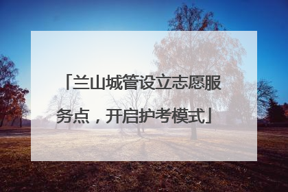 兰山城管设立志愿服务点，开启护考模式