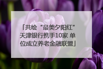 共绘“最美夕阳红” 天津银行携手10家 单位成立养老金融联盟