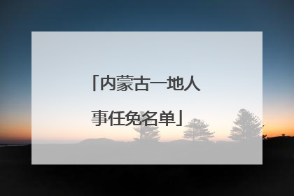 内蒙古一地人事任免名单