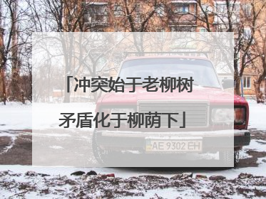 冲突始于老柳树 矛盾化于柳荫下