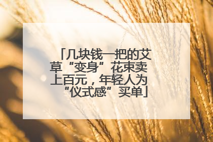 几块钱一把的艾草“变身”花束卖上百元，年轻人为“仪式感”买单