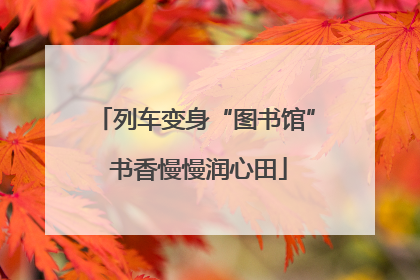 列车变身“图书馆” 书香慢慢润心田