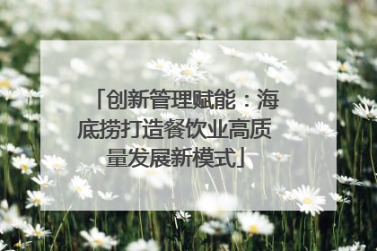 创新管理赋能：海底捞打造餐饮业高质量发展新模式