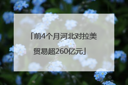前4个月河北对拉美贸易超260亿元