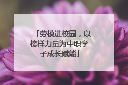 劳模进校园，以榜样力量为中职学子成长赋能
