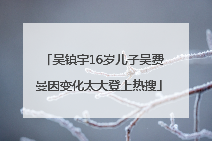 吴镇宇16岁儿子吴费曼因变化太大登上热搜
