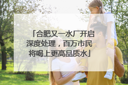 合肥又一水厂开启深度处理，百万市民将喝上更高品质水
