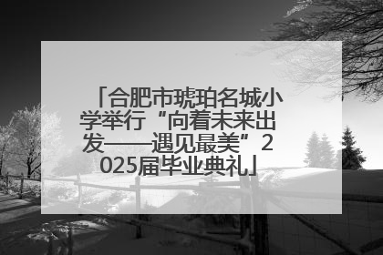 合肥市琥珀名城小学举行“向着未来出发——遇见最美”2025届毕业典礼