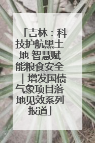 吉林：科技护航黑土地 智慧赋能粮食安全｜增发国债气象项目落地见效系列报道