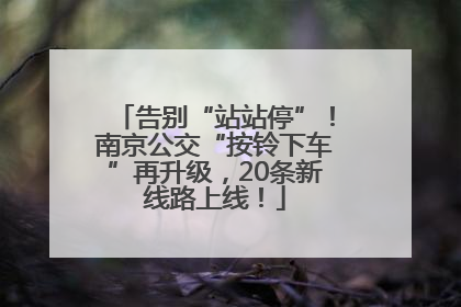 告别“站站停”！南京公交“按铃下车”再升级，20条新线路上线！