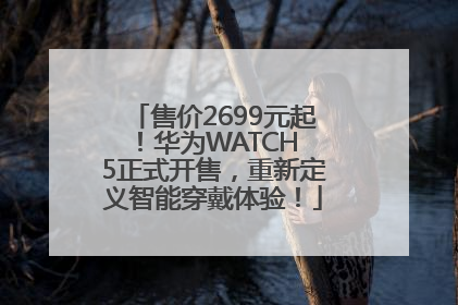 售价2699元起！华为WATCH 5正式开售，重新定义智能穿戴体验！