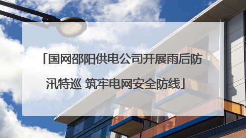 国网邵阳供电公司开展雨后防汛特巡 筑牢电网安全防线
