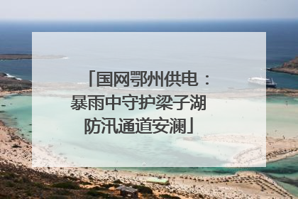 国网鄂州供电：暴雨中守护梁子湖防汛通道安澜