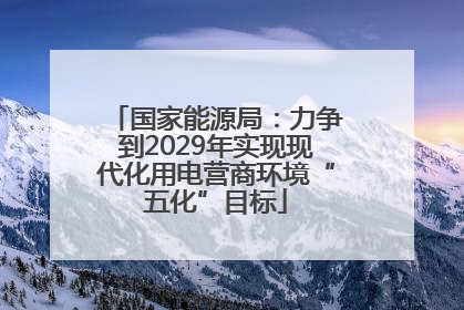 国家能源局：力争到2029年实现现代化用电营商环境“五化”目标