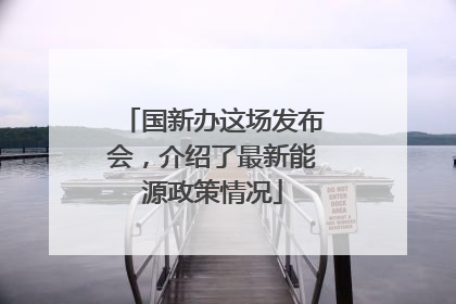 国新办这场发布会，介绍了最新能源政策情况
