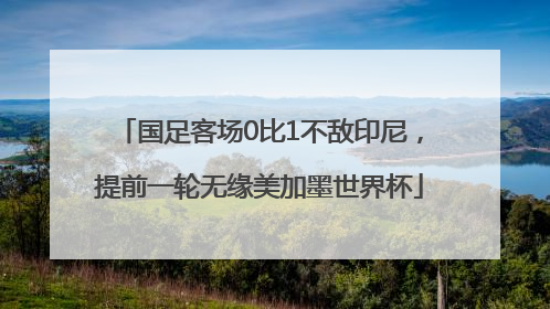 国足客场0比1不敌印尼，提前一轮无缘美加墨世界杯