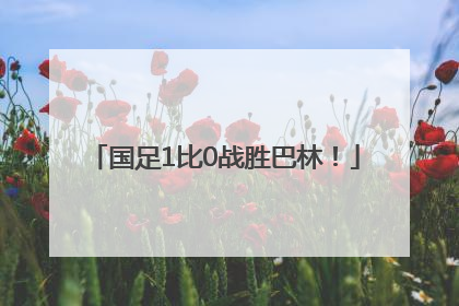 国足1比0战胜巴林！