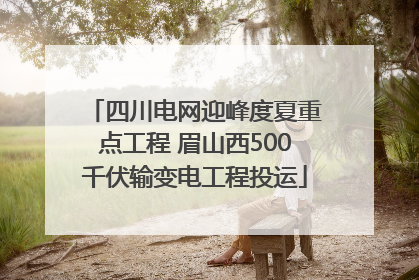 四川电网迎峰度夏重点工程 眉山西500千伏输变电工程投运