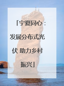 宁夏同心：发展分布式光伏 助力乡村振兴