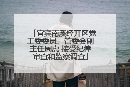 宜宾南溪经开区党工委委员、管委会副主任周虎 接受纪律审查和监察调查