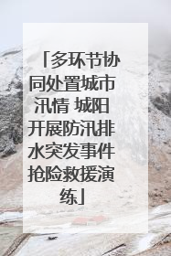 多环节协同处置城市汛情 城阳开展防汛排水突发事件抢险救援演练