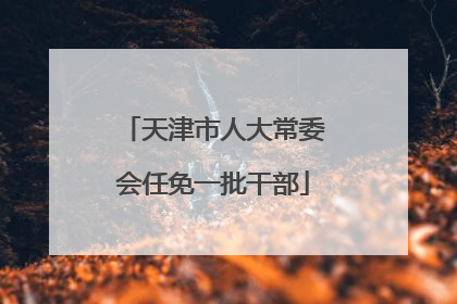 天津市人大常委会任免一批干部