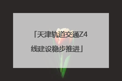 天津轨道交通Z4线建设稳步推进