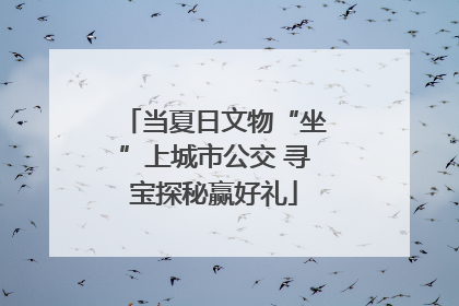 当夏日文物“坐”上城市公交 寻宝探秘赢好礼