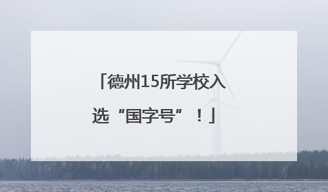 德州15所学校入选“国字号”！