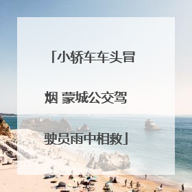 小轿车车头冒烟 蒙城公交驾驶员雨中相救
