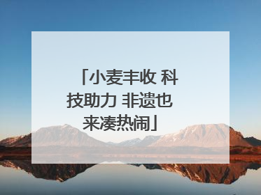 小麦丰收 科技助力 非遗也来凑热闹