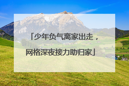 少年负气离家出走，网格深夜接力助归家
