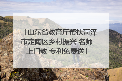 山东省教育厅帮扶菏泽市定陶区乡村振兴 名师上门教 专利免费送