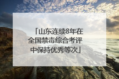 山东连续8年在全国禁毒综合考评中保持优秀等次