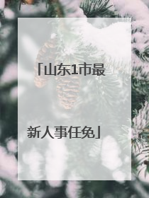 山东1市最新人事任免